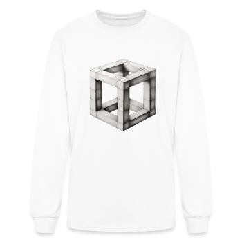 Draw cube - Men's Long Sleeve T-Shirt - white - Front