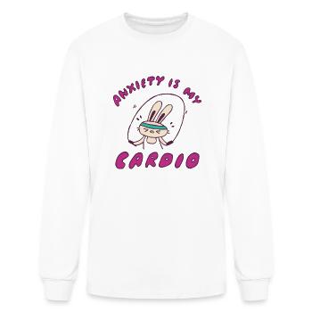 Anxiety Is My Cardio - Men's Long Sleeve T-Shirt - white - Front
