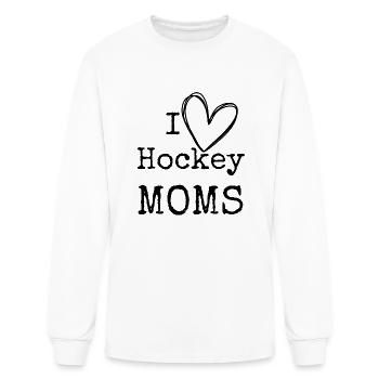 I Love Hockey MOMS - Men's Long Sleeve T-Shirt - white - Front