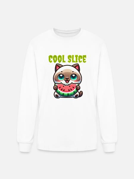 Cool Slice - Men's Long Sleeve T-Shirt - white