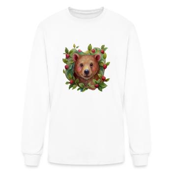 Berry the Watercolor Bear - Men's Long Sleeve T-Shirt - white - Front