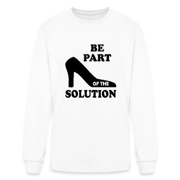 Be part of the solution - Men's Long Sleeve T-Shirt - white - Front