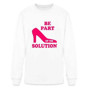 Be part of the solution - Men's Long Sleeve T-Shirt - white - Front