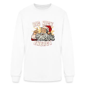 Santa Big Nick Energy Funny Christmas - Men's Long Sleeve T-Shirt - white - Front