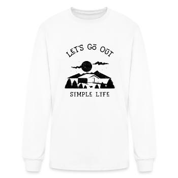 Let s Go Out Simple Life - Men's Long Sleeve T-Shirt - white - Front
