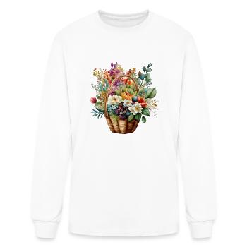 Basket Of Flowers - Men's Long Sleeve T-Shirt - white - Front
