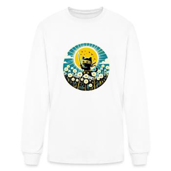 Dandelion Ninja Cat - Men's Long Sleeve T-Shirt - white - Front