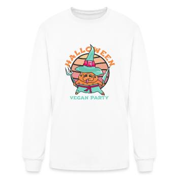 Halloween vegan party. - Men's Long Sleeve T-Shirt - white - Front
