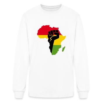 African Black Power - Men's Long Sleeve T-Shirt - white - Front
