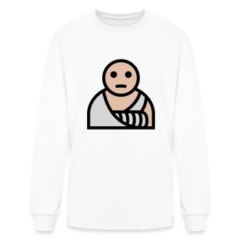 arm broken plaster bandage - Men's Long Sleeve T-Shirt - white - Front