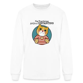 Practice Antisocial Distancing - Men's Long Sleeve T-Shirt - white - Front