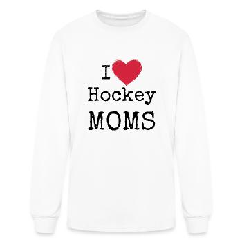 I Love Hockey MOMS - Men's Long Sleeve T-Shirt - white - Front