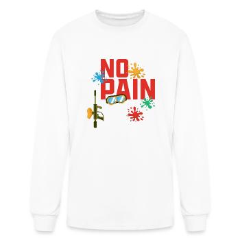 No Pain, No Paintball Paintballer Tactical Player - Men's Long Sleeve T-Shirt - white - Front