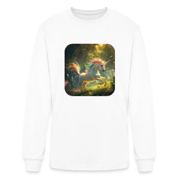 Funny unicorn headband adult and children unicorn. - Men's Long Sleeve T-Shirt - white - Front