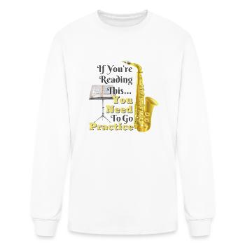 Go Practice - Men's Long Sleeve T-Shirt - white - Front