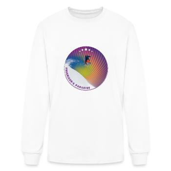 Freeriders Paradise Design - Button - Men's Long Sleeve T-Shirt - white - Front