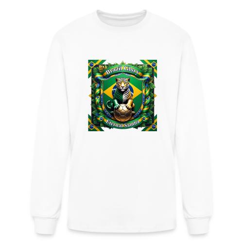 Brazil Jaguar Glory T-Shirt, Flag Pride Badge Gift - Men's Long Sleeve T-Shirt