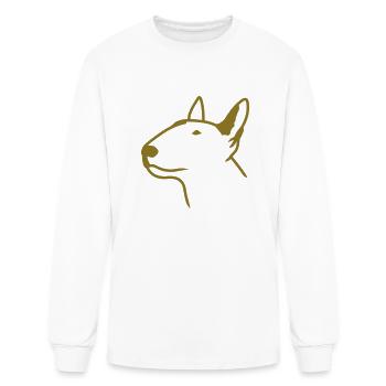 Bull Terrier Head - Men's Long Sleeve T-Shirt - white - Front