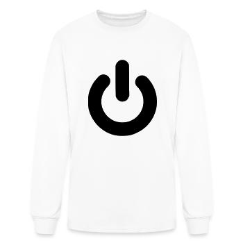 power - Men's Long Sleeve T-Shirt - white - Front