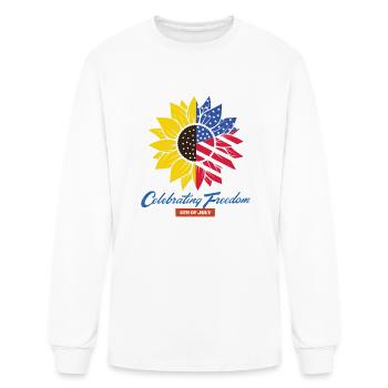 Celebrating Freedom 4th of July - Men's Long Sleeve T-Shirt - white - Front