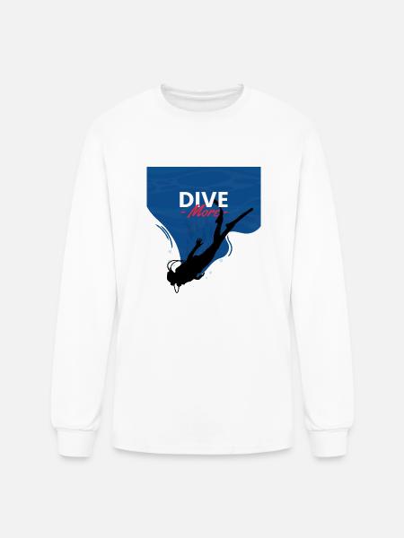 Dive More - Men's Long Sleeve T-Shirt - white