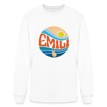 Emili Shirt Vintage Sunset Emili Groovy Tie Dye - Men's Long Sleeve T-Shirt - white - Front