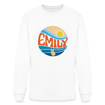Emily Shirt Vintage Sunset Emily Groovy Tie Dye - Men's Long Sleeve T-Shirt - white - Front
