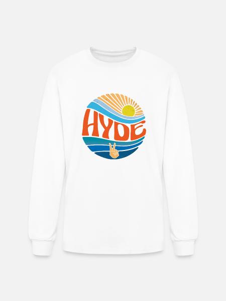 Hyde Shirt Vintage Sunset Hyde Groovy Tie Dye - Men's Long Sleeve T-Shirt - white