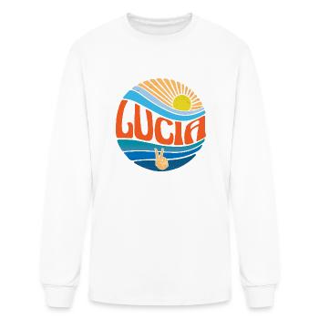 Lucia Shirt Vintage Sunset Lucia Groovy Tie Dye - Men's Long Sleeve T-Shirt - white - Front