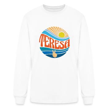 Teresa Shirt Vintage Sunset Teresa Groovy Tie Dye - Men's Long Sleeve T-Shirt - white - Front