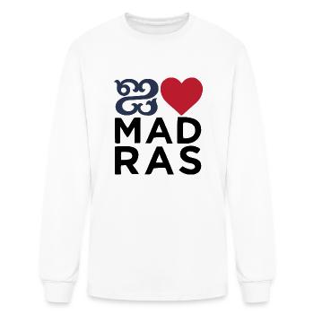 I love Madras Chennai Tamil Language Quote - Men's Long Sleeve T-Shirt - white - Front