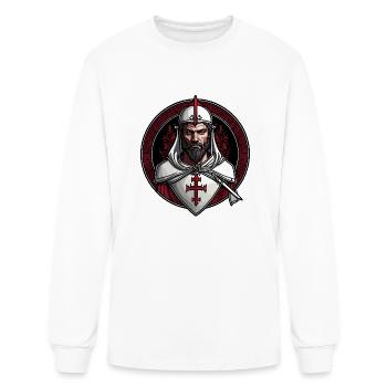 Great Knight Templar Emblem - Men's Long Sleeve T-Shirt - white - Front