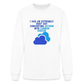 Funny Oxygen Carbon Dioxide Quote - Men's Long Sleeve T-Shirt - white - Front