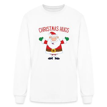 Christmas Hugs Santa Hugs - Men's Long Sleeve T-Shirt - white - Front