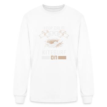 Kite Keep Calm And Kitesurf On - Men's Long Sleeve T-Shirt - white - Front