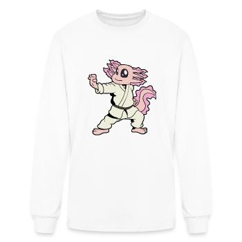 Comic Axolotl Does Karate - Men's Long Sleeve T-Shirt - white - Front