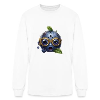 Steampunk Blueberry Face Fruit - Men's Long Sleeve T-Shirt - white - Front