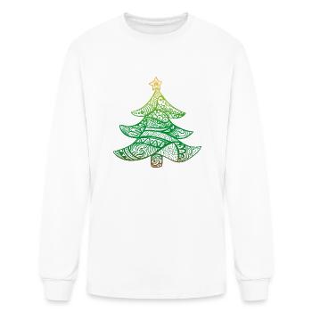 ornamental christmas tree - Men's Long Sleeve T-Shirt - white - Front