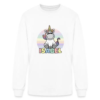 Isabel Name Unicorn - Men's Long Sleeve T-Shirt - white - Front