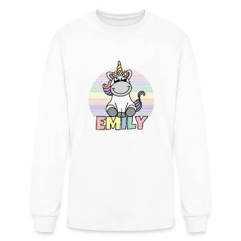 Emily Name Unicorn - Men's Long Sleeve T-Shirt - white - Front