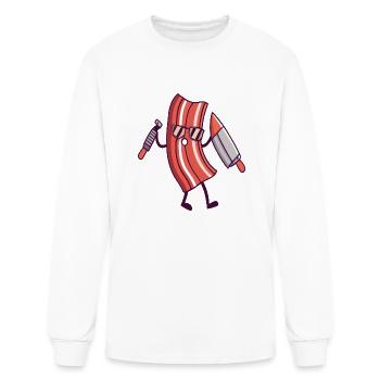 Bacon Fighter - Men's Long Sleeve T-Shirt - white - Front