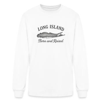 Long Island Born & Raised v2 - Men's Long Sleeve T-Shirt - white - Front
