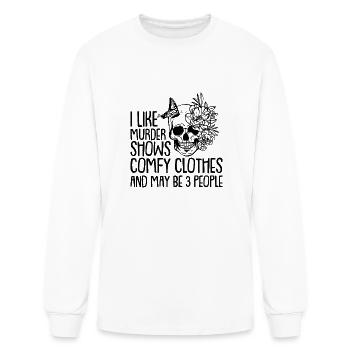 I like murder shows comfy clothes - Men's Long Sleeve T-Shirt - white - Front