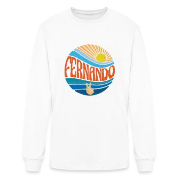 Fernando Shirt Vintage Sunset Fernando Groovy Tie - Men's Long Sleeve T-Shirt - white - Front