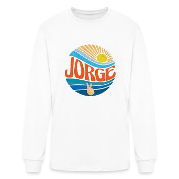 Jorge Shirt Vintage Sunset Jorge Groovy Tie Dye - Men's Long Sleeve T-Shirt - white - Front