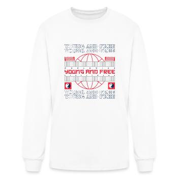 Young and Free - Men's Long Sleeve T-Shirt - white - Front