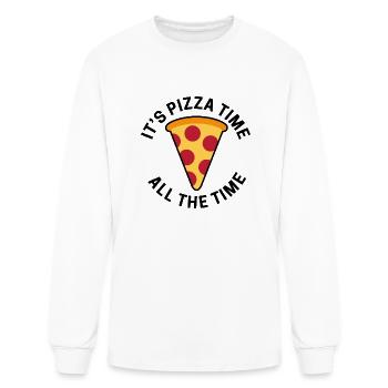 It s Pizza Time All The Time - Men's Long Sleeve T-Shirt - white - Front