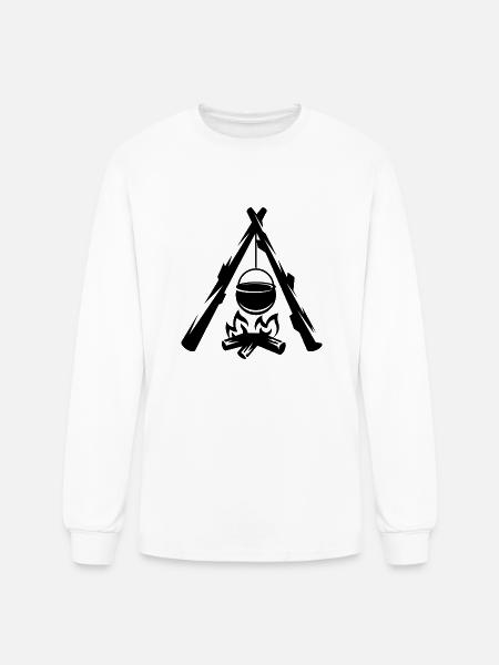 Bonfire - Men's Long Sleeve T-Shirt - white
