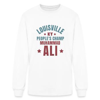 Muhammad Ali People s Champ Vintage - Men's Long Sleeve T-Shirt - white - Front