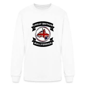 Great Britain Bull Terrier - Men's Long Sleeve T-Shirt - white - Front